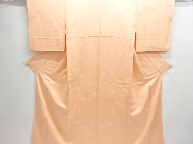 JAPANESE KIMONO / IROMUJI / SILK / WOVEN KIKU & RHOMBUS / SINGLE CREST